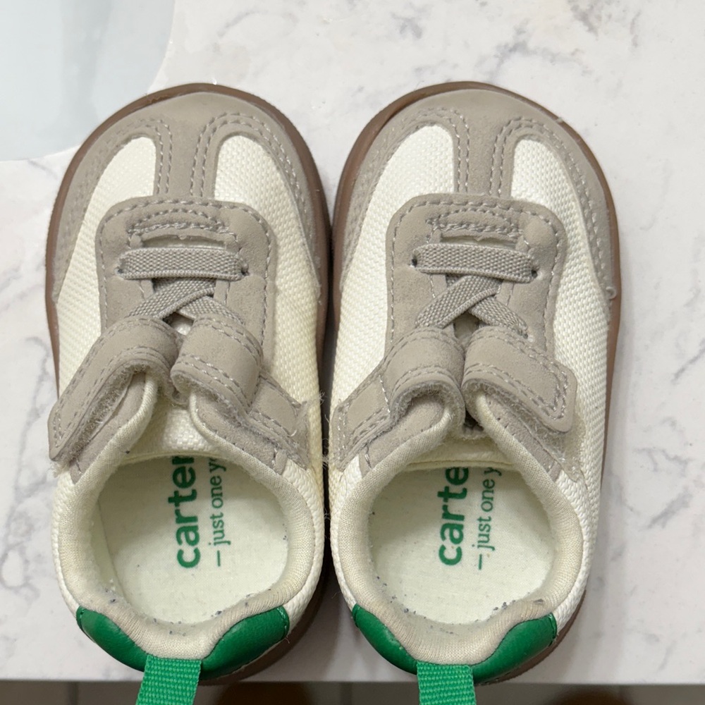 Carter's Beige and White Baby Walkers